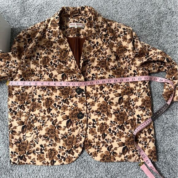 Free People Cali Floral Print Boxy Single Breasted Blazer - Picture 15 of 16